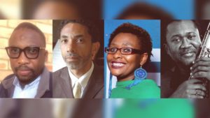Public lecture participants (from left) Professor Tendayi Sithole, Professor Robin DG Kelley, Ms Ongezwa Mbhele and Professor Salim Washington.