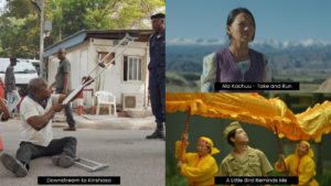 Durban International Film Festival award winners (from left) Downstream to Kinshasa; Ala Kachuu - Take and Run; and A Little Bird Reminds Me.