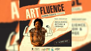 The second annual Artfluence Human Rights Festival themed: Freed Imagination: Resilience, Action and Change was hosted by UKZN’s Centre for Creative Arts (CCA) in the College of Humanities, in partnership with the uMngeni Municipality and uMngeni Tourism. The festival, which featured and profiled artists whose voices and creativity advance a culture of human rights, marked the 60th anniversary of the capture of Nelson Mandela, highlighting the Capture Site in uMngeni and boosting opportunities for cultural tourism in the region. There was an extensive programme of live and online events broadcast on YouTube and Facebook, with audiences joining in on Zoom.  ‘We were delighted that with the end of the national lockdowns we could present a hybrid festival this year with both online and live events; the latter made possible through a partnership with the uMngeni Municipality and uMngeni Tourism,’ said Dr Ismail Mahomed, the Director for the Centre for Creative Arts. ‘The six-day Live in uMngeni programme featured theatre, dance, music, exhibitions, film and a specially curated animation series of some of Nelson Mandela’s favourite folktales aimed explicitly at children.’  According to Mahomed, ‘The festival located at the Capture Site aimed to draw inspiration from Mandela’s legacy and attract visitors to the site after the devastating impact of the national lockdown on the cultural economy. Our partnership with the uMngeni Municipality and uMngeni Tourism aims to strengthen a cultural economy that enables local art organisations to thrive.’  The festival opened from the capture site and featured this year’s keynote speaker satirist Conrad Koch and his alter-ego Chester Missing who provided entertaining but biting commentary about South Africa’s democracy.  Live in Umngeni opened with the Umongo Msindo (Sounds in Context) exhibition, an immersive installation that brings musicians into conversations with their traditional African instruments through videos and textiles that function as interactive wall pieces and a QR portal that expands on their work.  South African political cartoonist Nanda Soobben exhibited 25 of his cartoons that are a powerful commentary on South Africa’s constitutional democracy.    UKZN’s Centre for Jazz and Popular Music presented a concert featuring some of its most talented students while the Flatfoot Dance Company under the directorship of Dr Lliane Loots staged their latest production, The Cleansing, which journeys into the heartland of Earth issues and negotiates the true meaning of ecology – the connectedness of human existence to all existence.  Poetry Africa curator Ms Siphindile Hlongwa and University of Johannesburg’s Arts & Culture poetry programmes co-ordinator, Mr Quaz Roodt, joined forces to curate the specially devised poetry programme, At the Marketplace, with four poets whom they commissioned to venture out into South Africa’s informal trading spaces to find inspiration for their poems.  Hlongwa curated a unique live programme during Live in Umngeni titled Freed Imagination, which featured internationally celebrated poet Lebo Mashile with local poets. Mashile is an award-winning actress, poet, novelist and social justice activist.  The Centre also facilitated skills-based workshops in art practice and administration for uMngeni-based artists during the Live in uMngeni Artfluence Human Rights Festival.