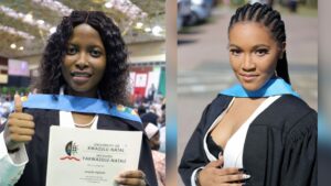 Youngest graduates Ms Avuyile Siphala and Nokwanda Nxumalo.